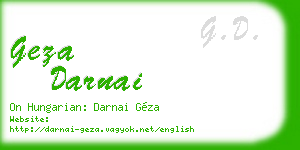 geza darnai business card