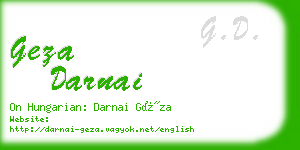 geza darnai business card